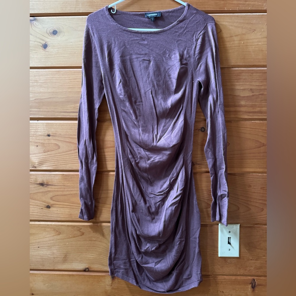 Express Long Sleeve Dress in Mauve